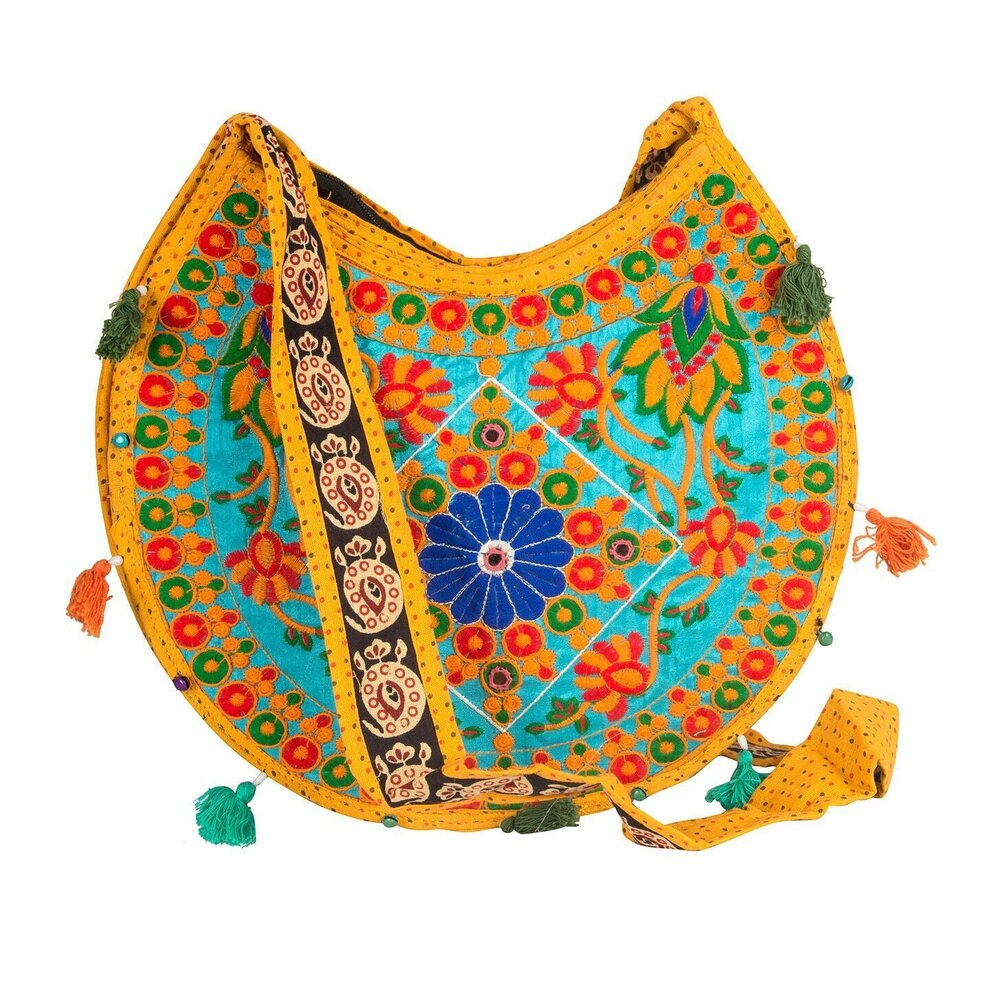 9146 Floral Colorful Shoulder Bag Crossbody Hobo Satchel Hippie Boho